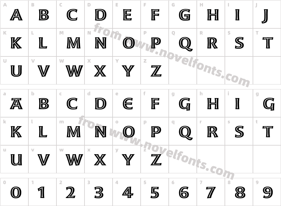 Moonglow-SemiboldExtCharacter Map