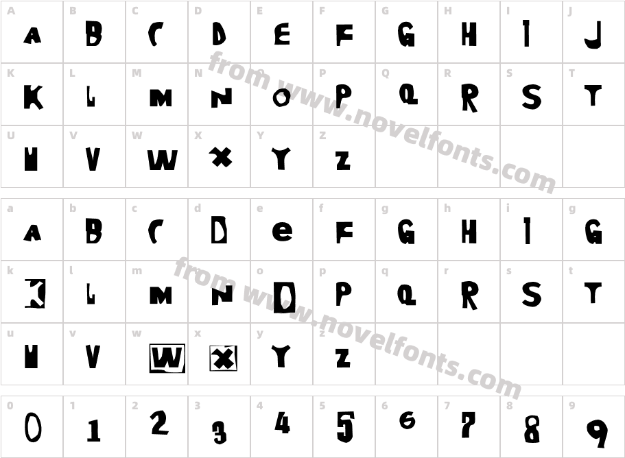 Moore899-BoldCharacter Map