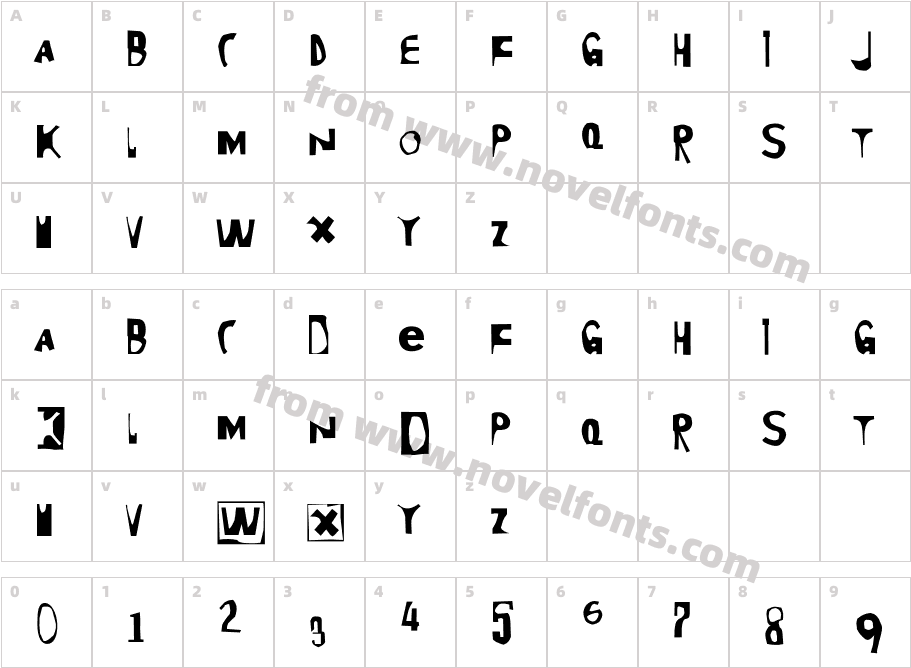 Moore899-MediumCharacter Map