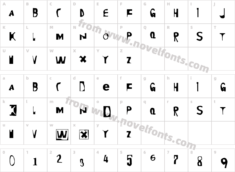 Moore899-MediumACharacter Map