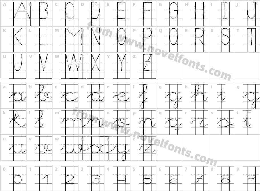 MorasoftcuadrospuntosCharacter Map