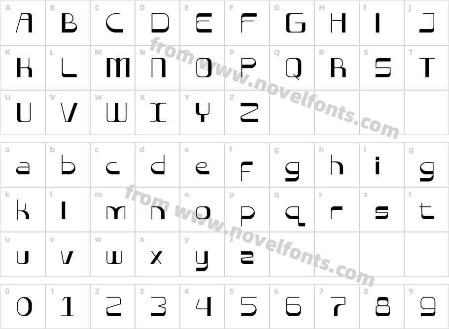 MorettoRegularCharacter Map