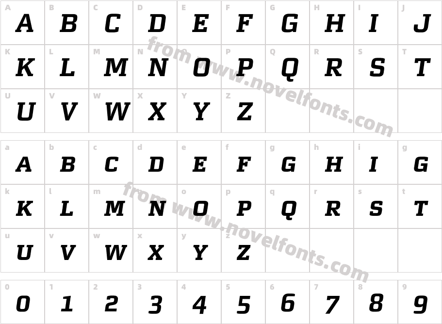 MorganAvec-BoldItalicExpertCharacter Map