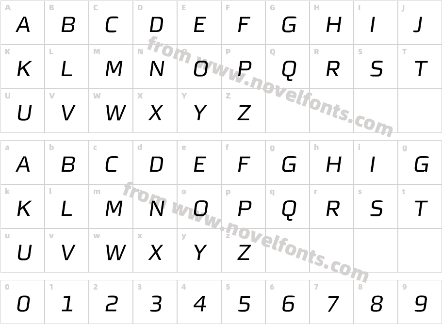 MorganSnCaps-ObliqueCharacter Map