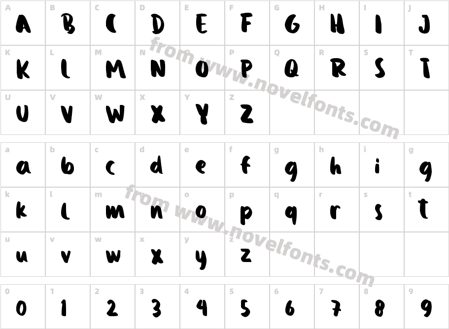 MorningAlecyaRegularCharacter Map