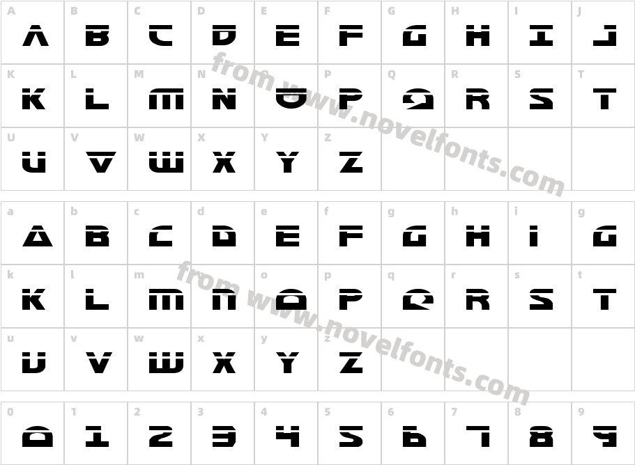 Morse NK Condensed LaserCharacter Map