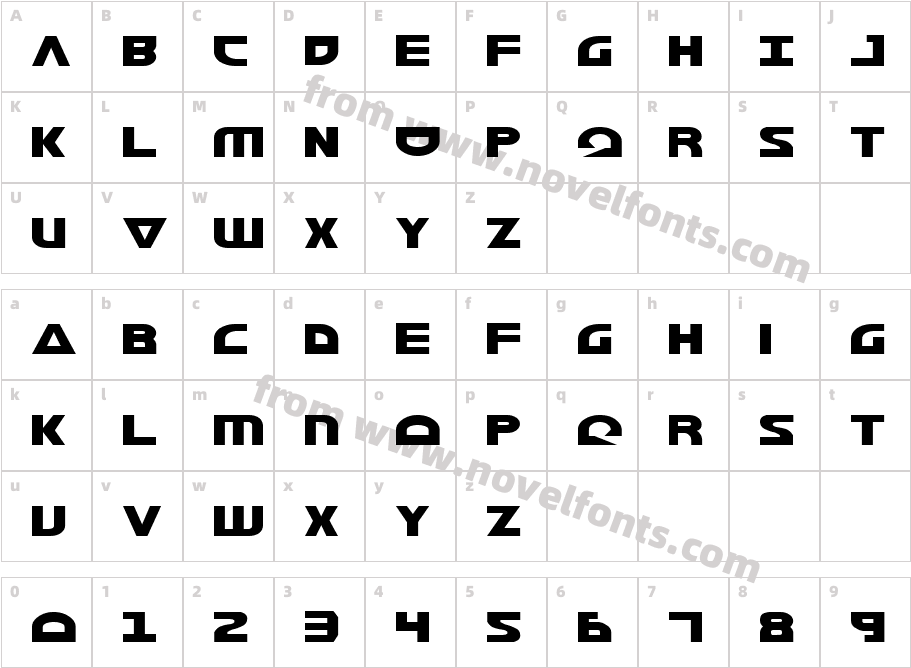 Morse NK CondensedCharacter Map