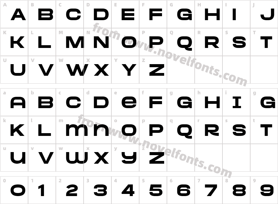 Mortend BoldCharacter Map