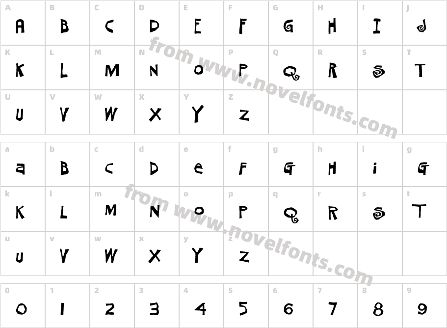 MosquitoFiestaITCStdCharacter Map