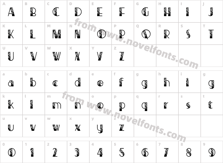 MoteefeCharacter Map