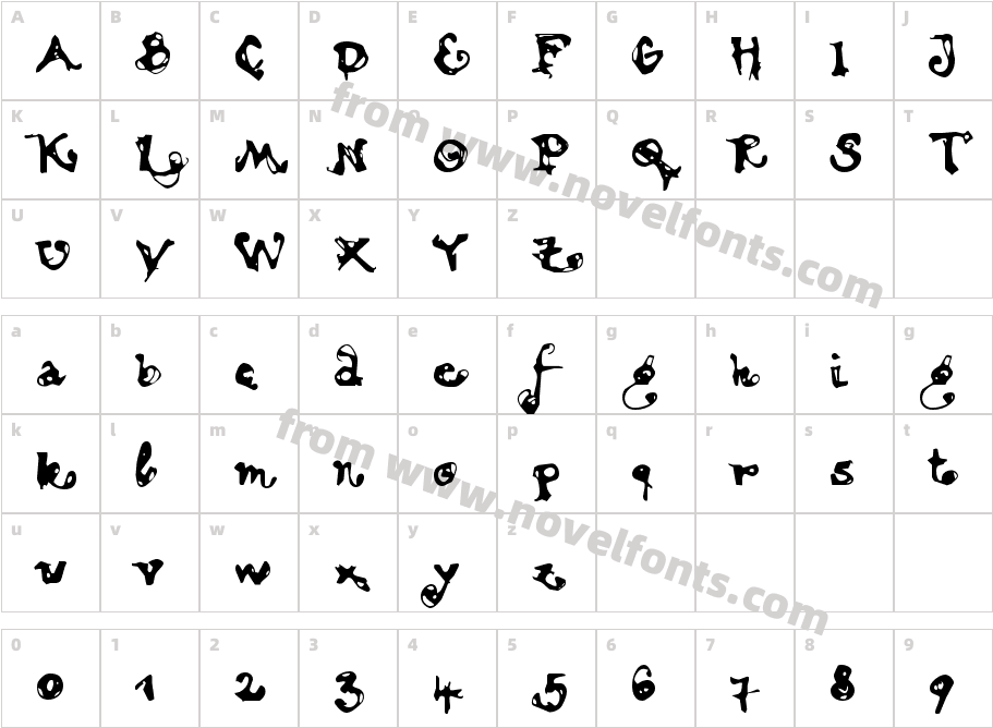 MotionBold BoldCharacter Map