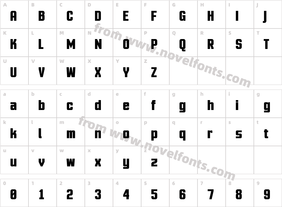 MotionControl-BoldCharacter Map