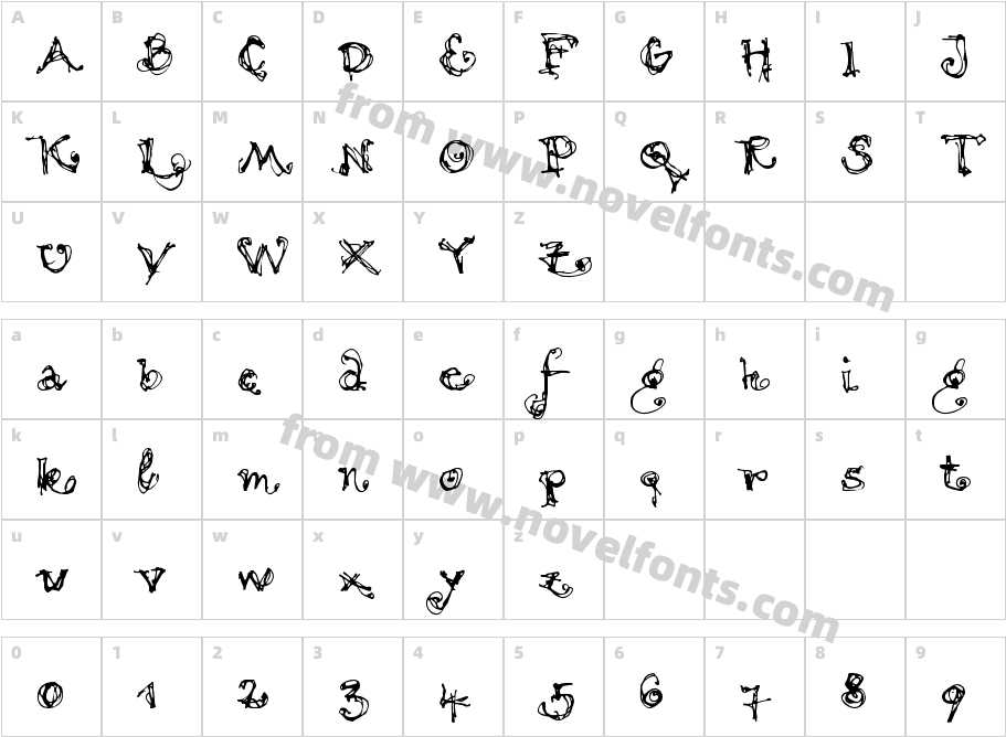 MotionLight RegularCharacter Map