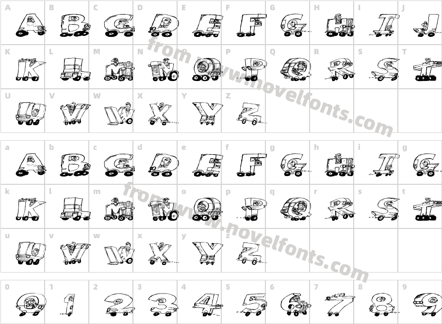 MotoringCharacter Map