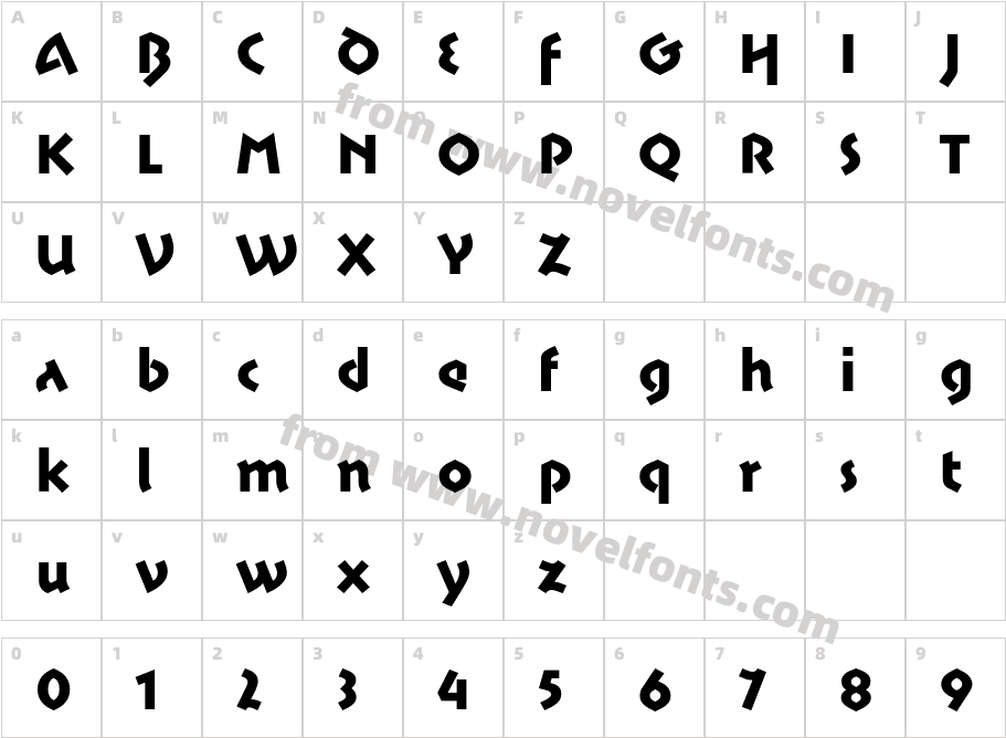 Motter Sparta ITC StdCharacter Map