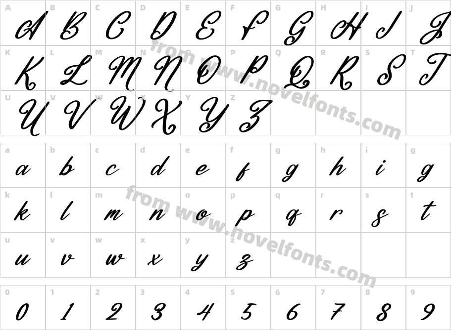 Mountain Brilliant ItalicCharacter Map