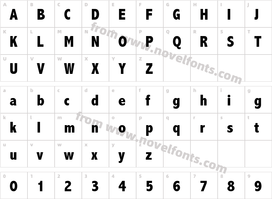 Abadi MT Condensed Extra BoldCharacter Map