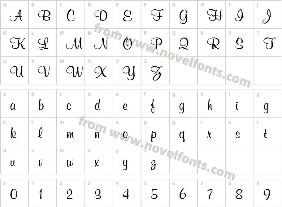 Mural ScriptCharacter Map