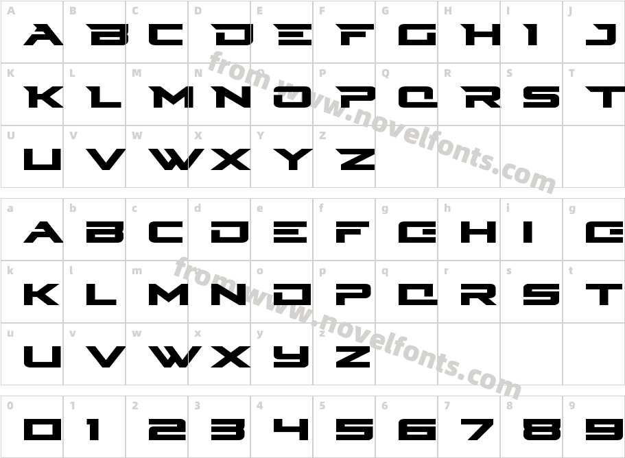 Cyberdyne ExpandedCharacter Map