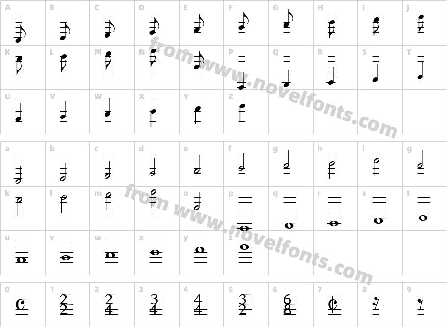 MusiQwikCharacter Map