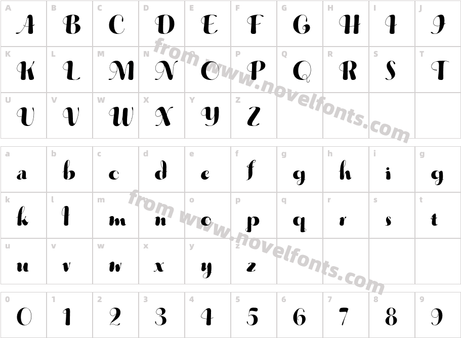 MusicaITCStdCharacter Map