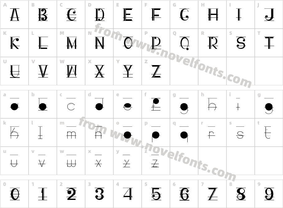 MusicografiCharacter Map