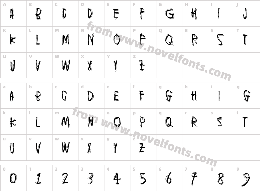 Muspi Merol KradCharacter Map