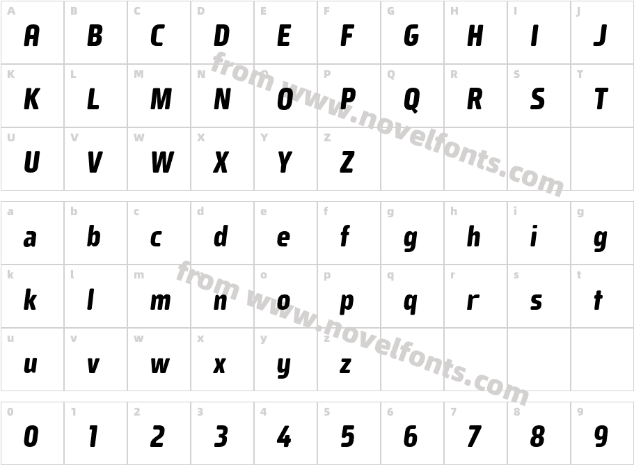 Mustardo-ObliqueCharacter Map