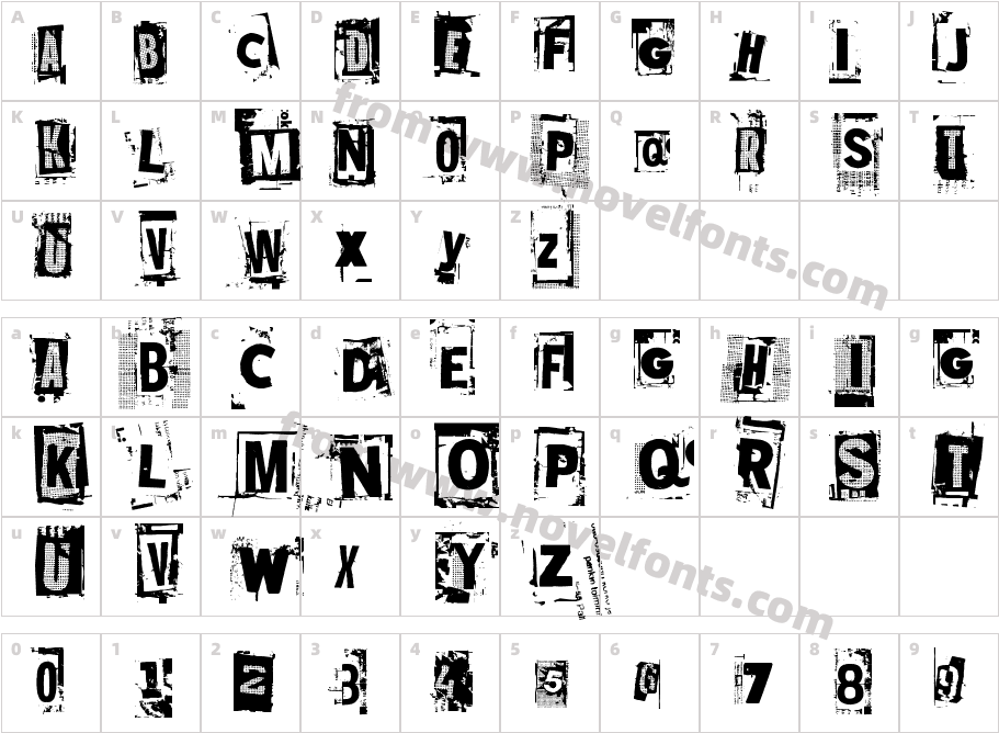 MustasurmaCharacter Map