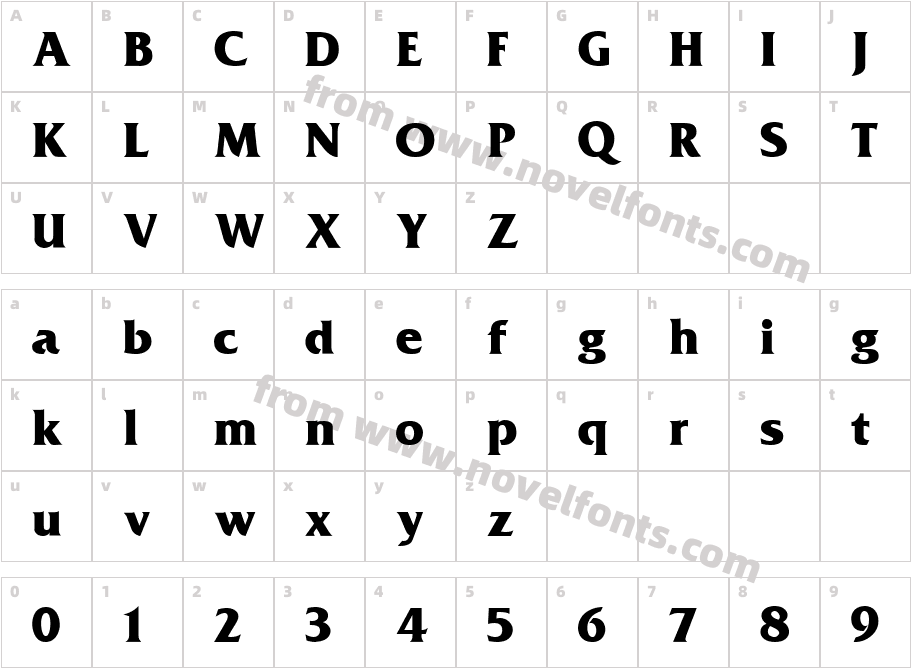 Muster Condensed SSi Bold CondensedCharacter Map