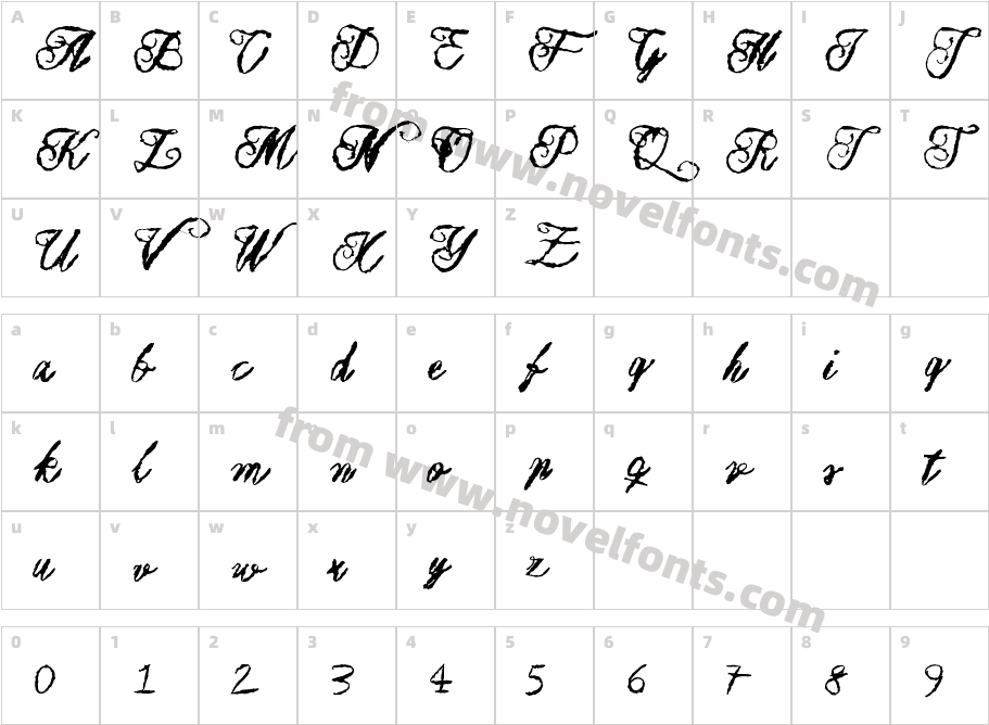 MuurahaiskarhuCharacter Map