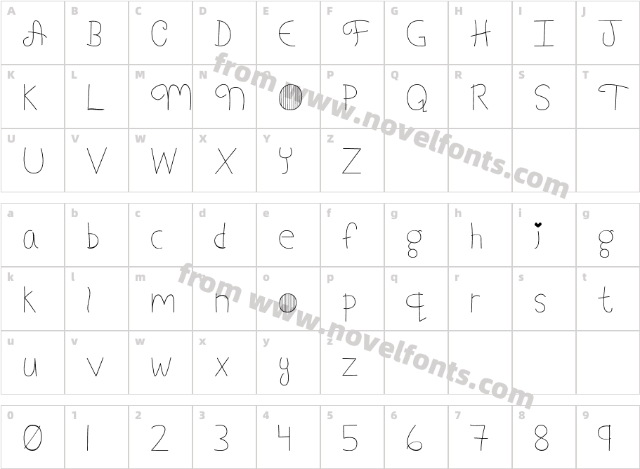 My Font Addiction RegularCharacter Map