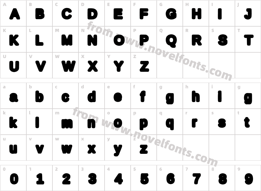 MyBold MediumCharacter Map