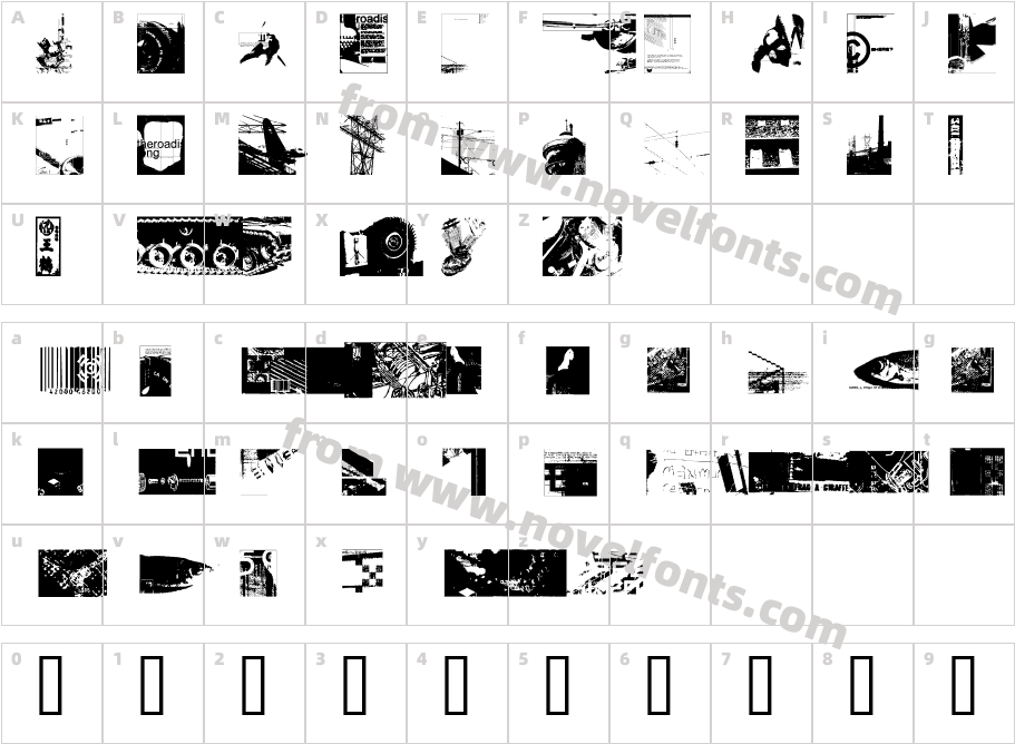 MySQemaCharacter Map