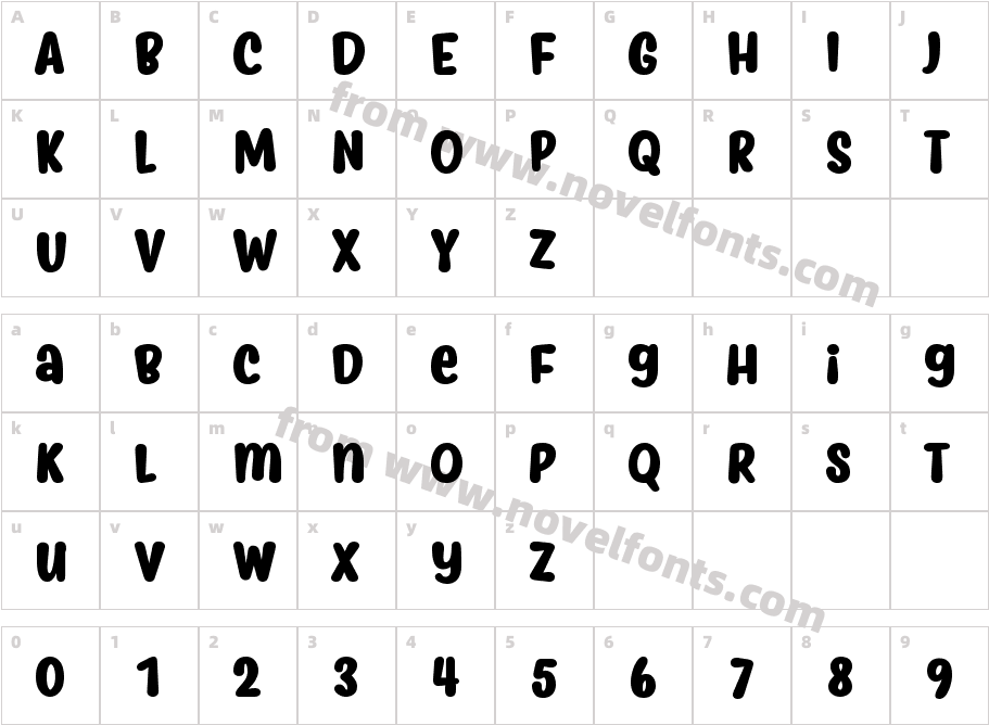 Myfrida BoldCharacter Map