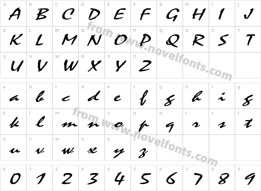 Mystic Extended ItalicCharacter Map