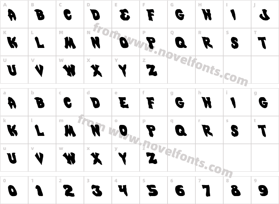 Mystic Singler LeftalicCharacter Map