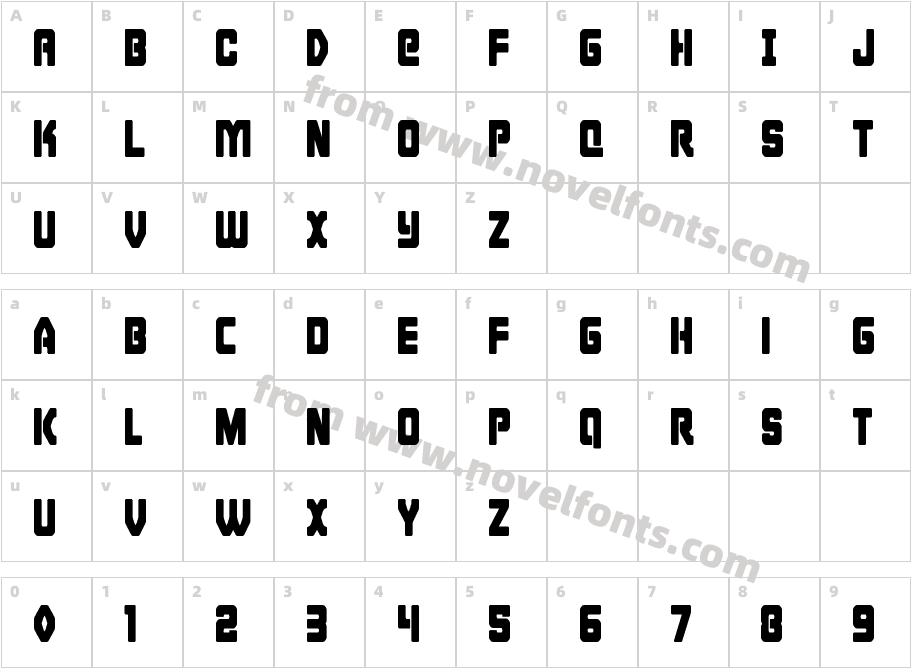 Cyborg Rooster CondensedCharacter Map