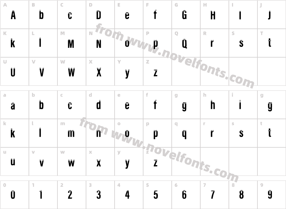 N19 Lines RegularCharacter Map