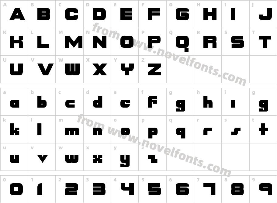 NASDAQERCharacter Map