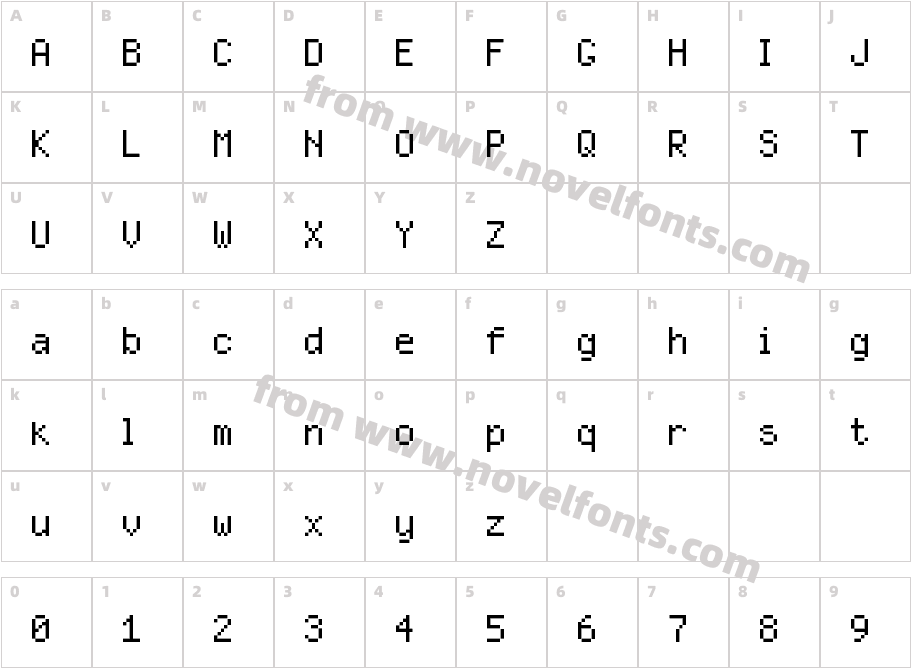 NBP Sydnie2 StandardCharacter Map