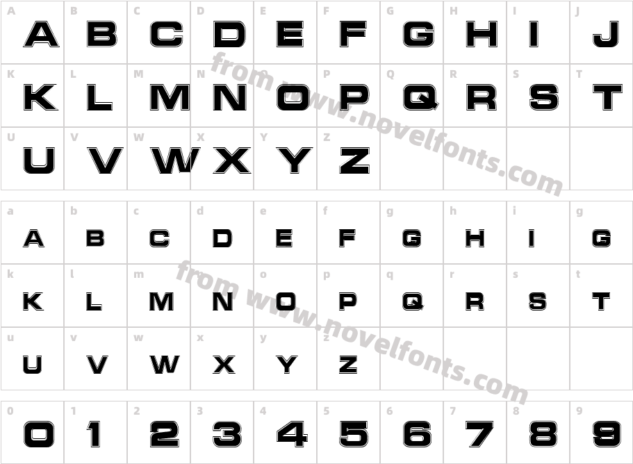 NCCINLINE RegularCharacter Map