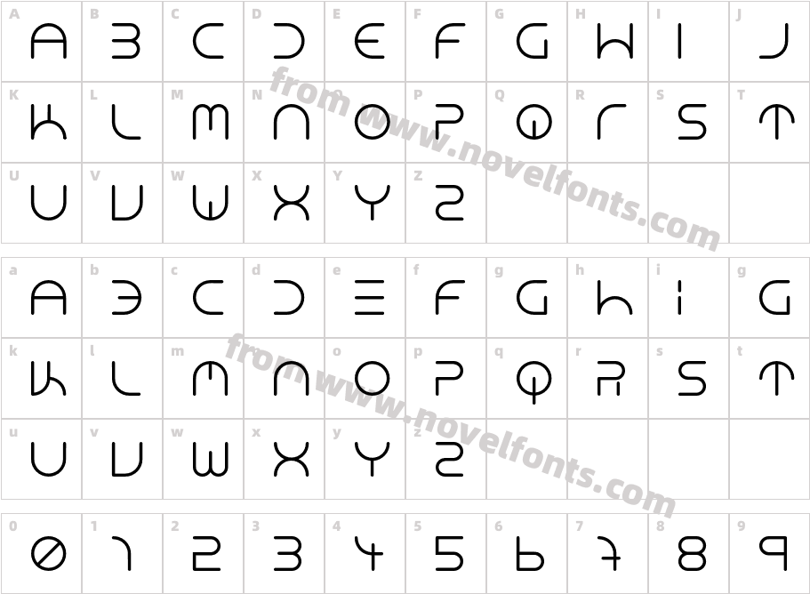 NEONCLUBMUSIC-MediumCharacter Map