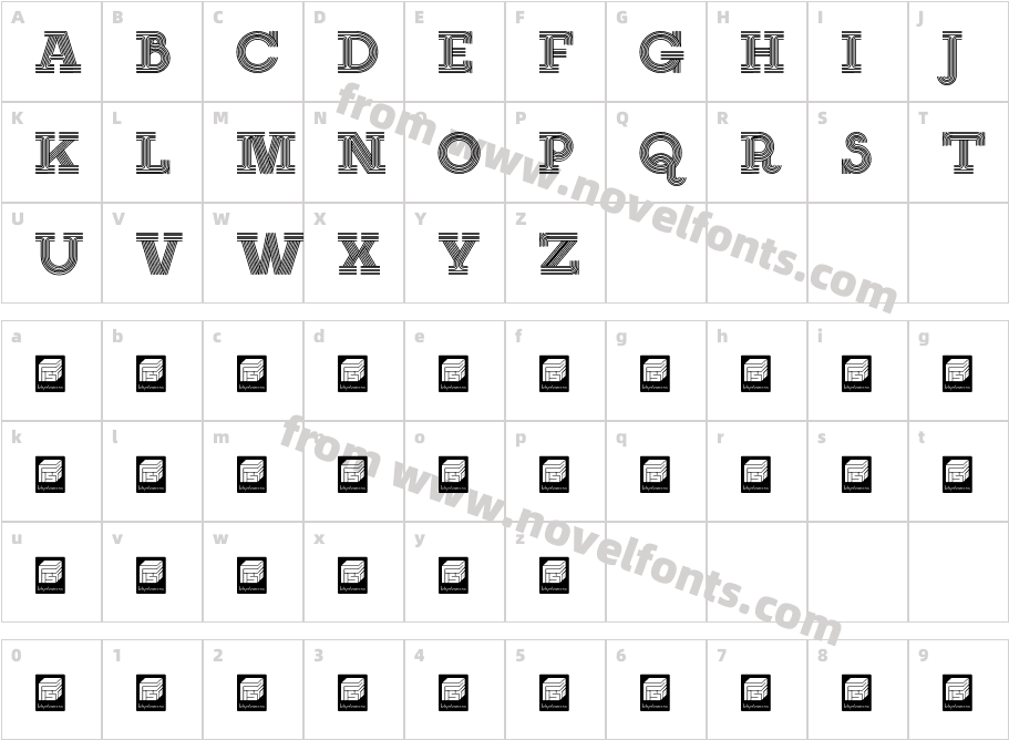 NEONSERIF-RegularCharacter Map