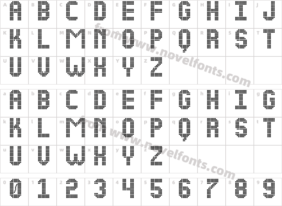 NEW LED DISPLAY STCharacter Map