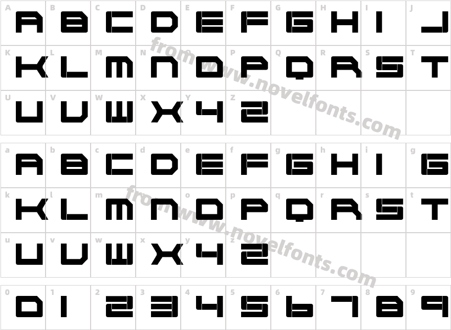 Cyborg45Character Map