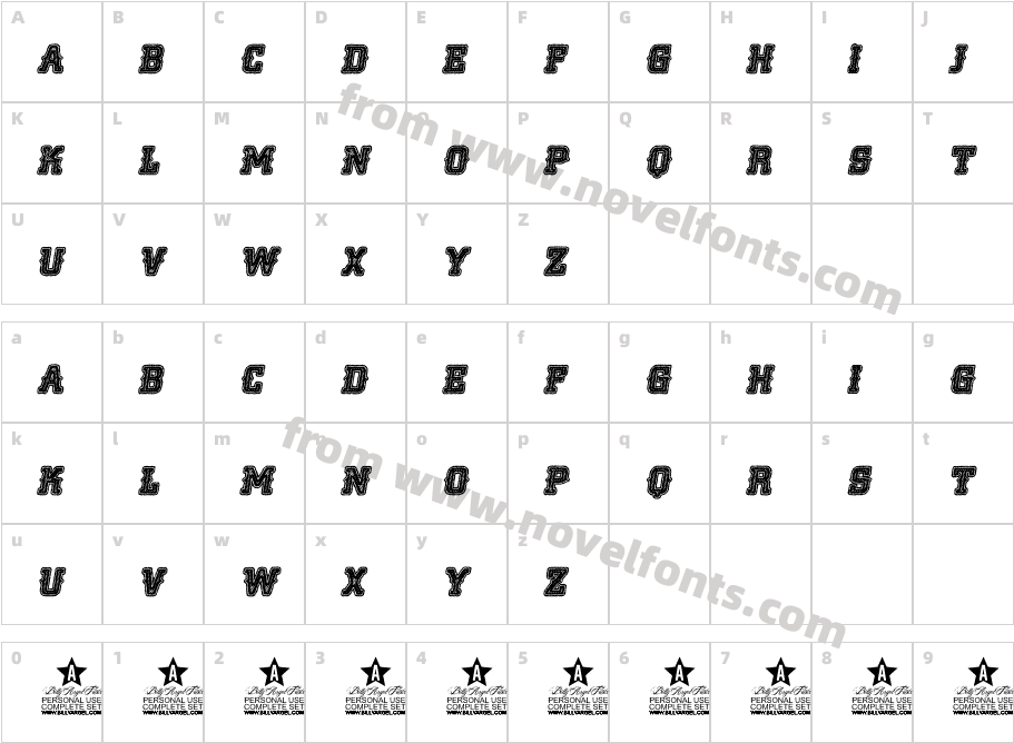 NOCLASS ITALIC PERSONAL USE Bold ItalicCharacter Map