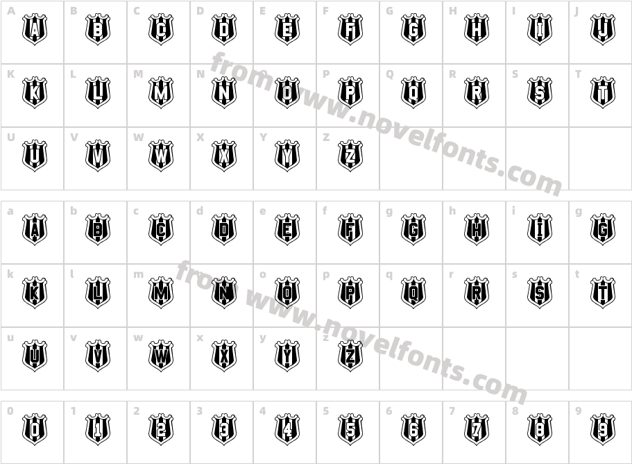 NUFC ShieldCharacter Map