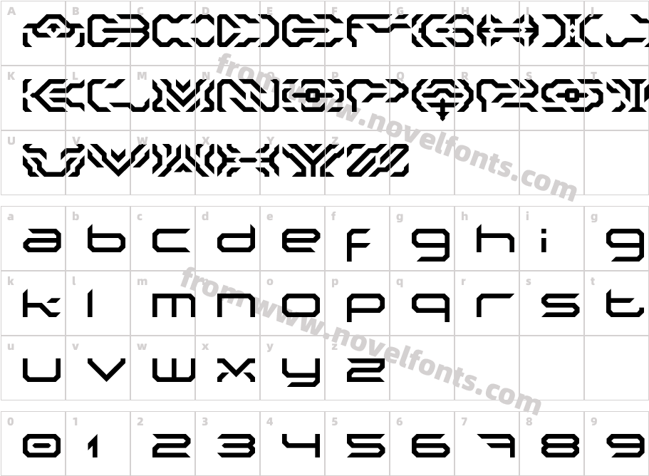 Nakki LDR RegularCharacter Map