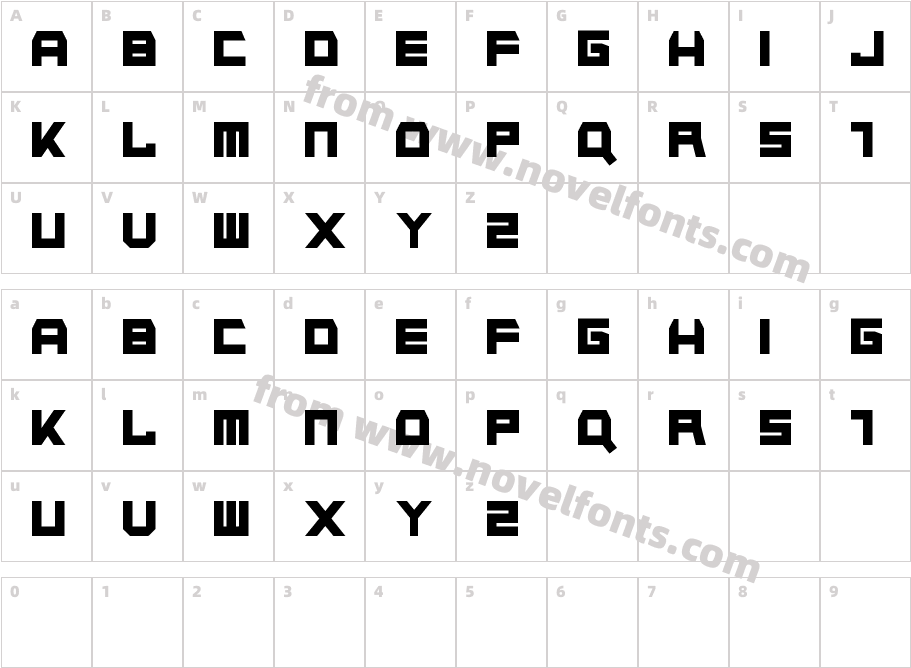 Napalm StrikeCharacter Map